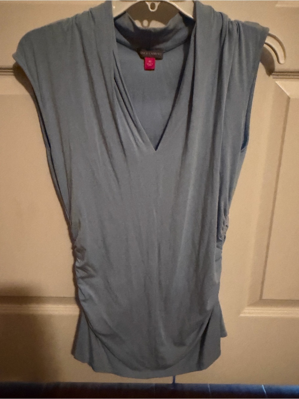 Vince Camuto Light Blue Sleeveless V-Neck Women’s Top